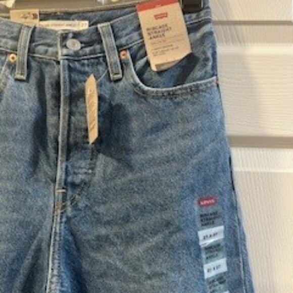 New Levi's Jeans Size 27x27 Distressed Straight Ankle. NWT Retail $79.50 - Picture 2 of 5
